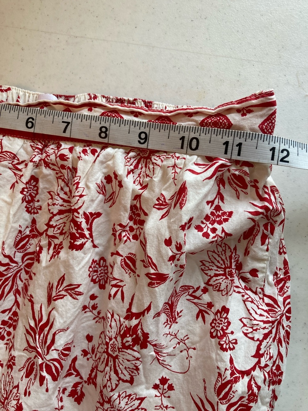 Japna Cream Maxi Skirt with Red Floral Print - Picture 6 of 8